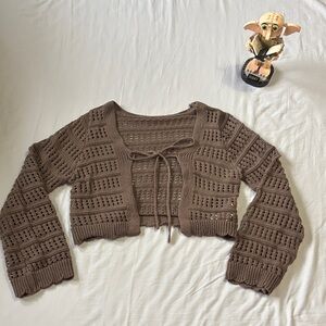 Brown Knit Women's Sweater